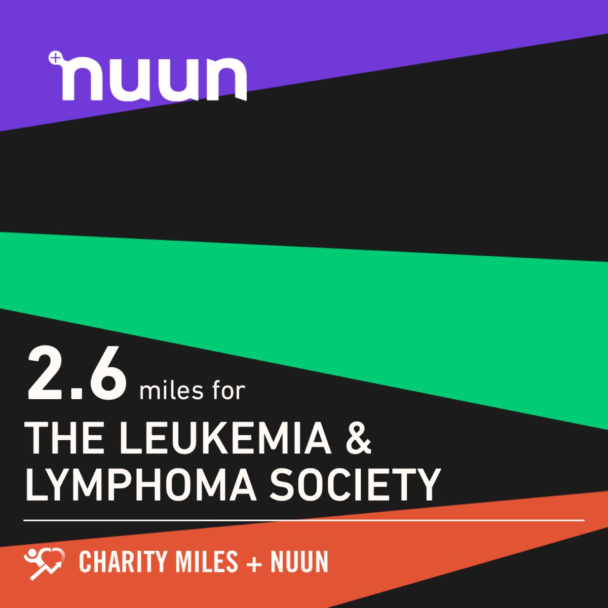 2.6 @CharityMiles for @LLSusa sponsored by @nuunhydration. Join the #muuvment! #nuunlife