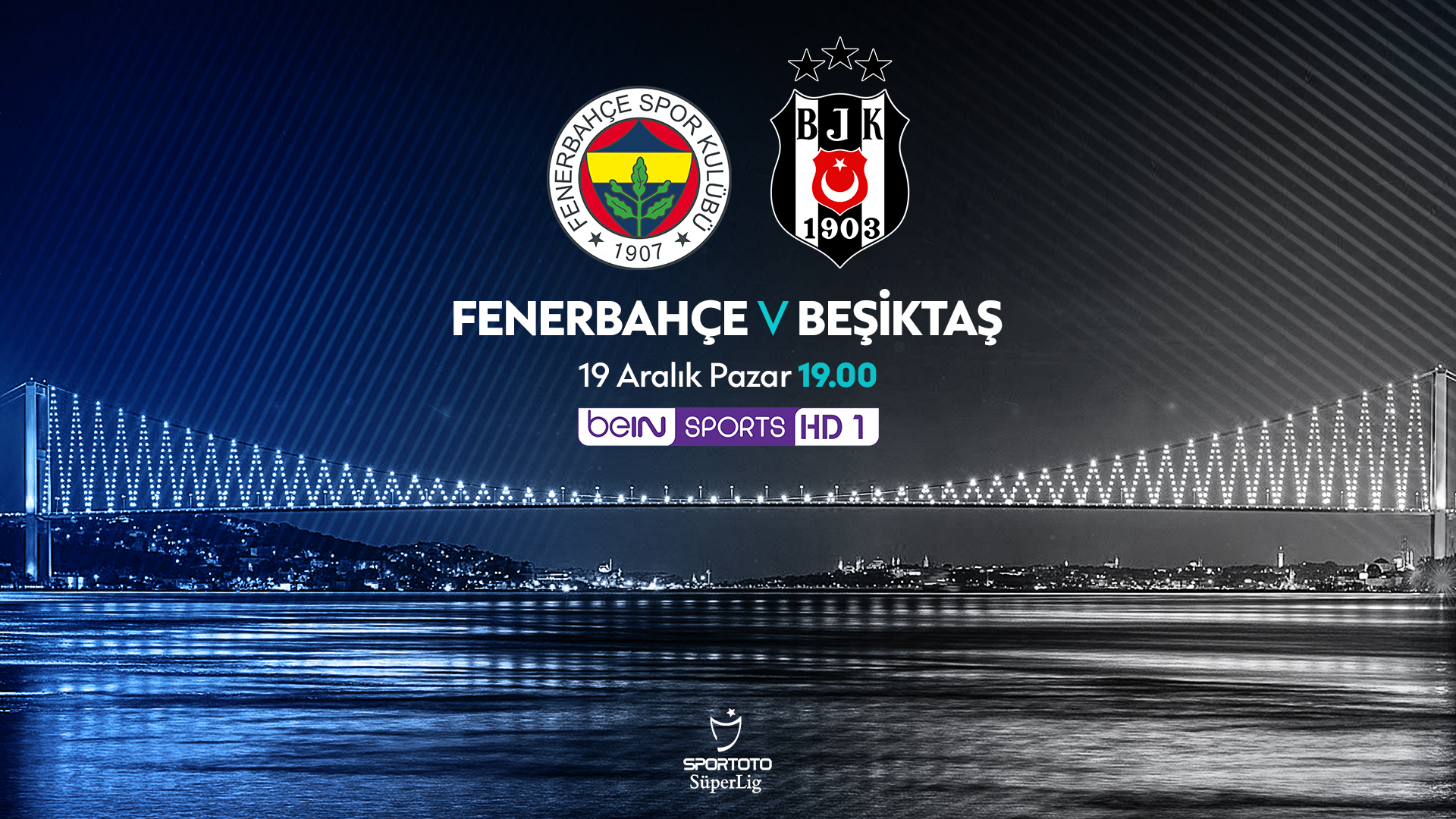 Bein Sports'un Dev Derbiye Özel Olarak Hazırladığı İstanbul Boğazı Temalı Maç Görseli