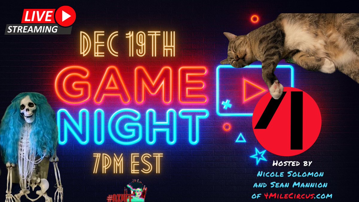 AxWoundFilmFest's tweet photo. It's always a good time with @4MileCircus!
They're back with #AXWFF 2021 for another game night!
#AxWoundAtHome https://t.co/xXkYo6Kq7Q