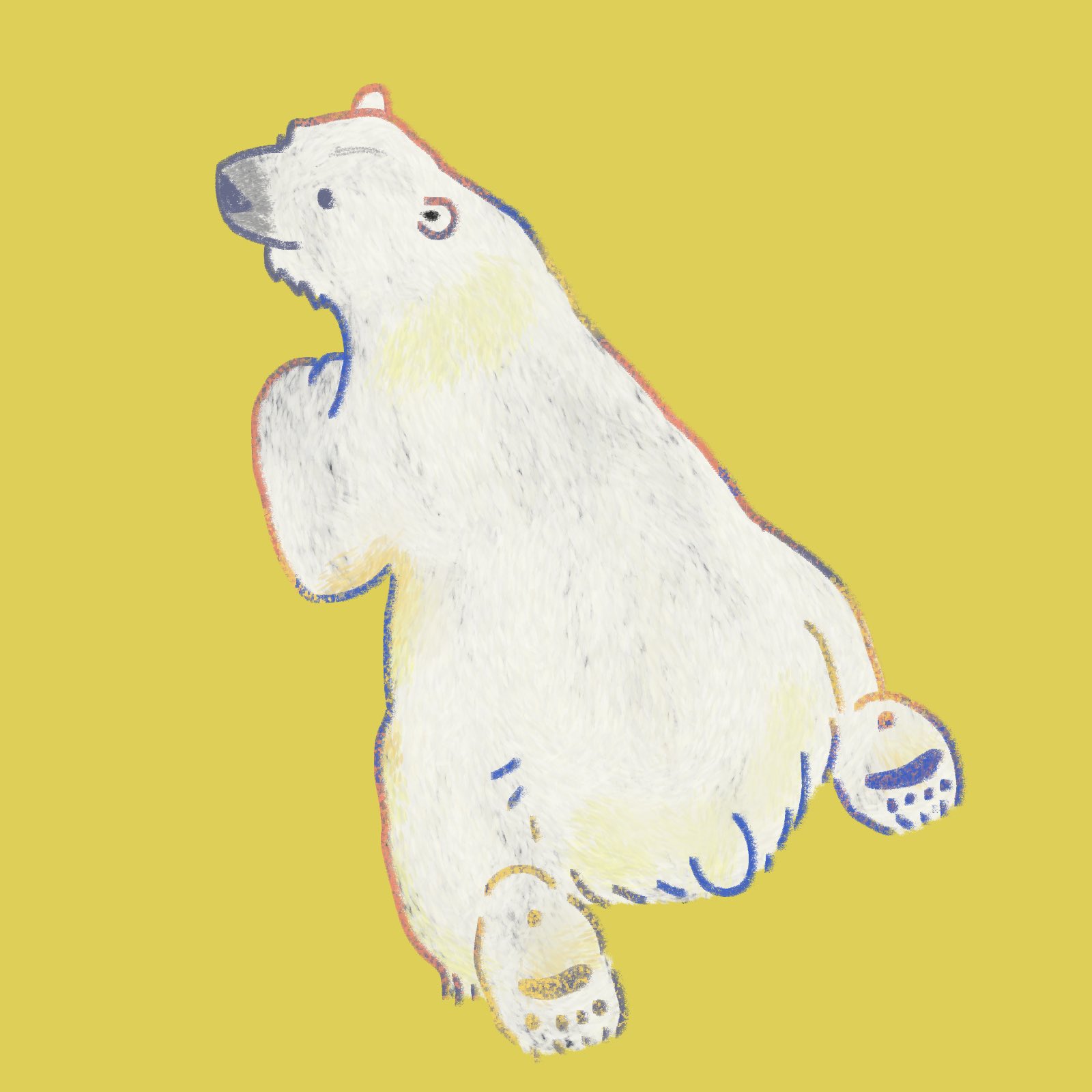 いのうえなつみ Modelピース Illustration シロクマ しろくまピース とべ動物園 シロクマイラスト シンプル イラスト 動物の絵 アニマルイラスト イラスト ゆるいイラスト デジタルイラスト T Co Wjstyisess Twitter