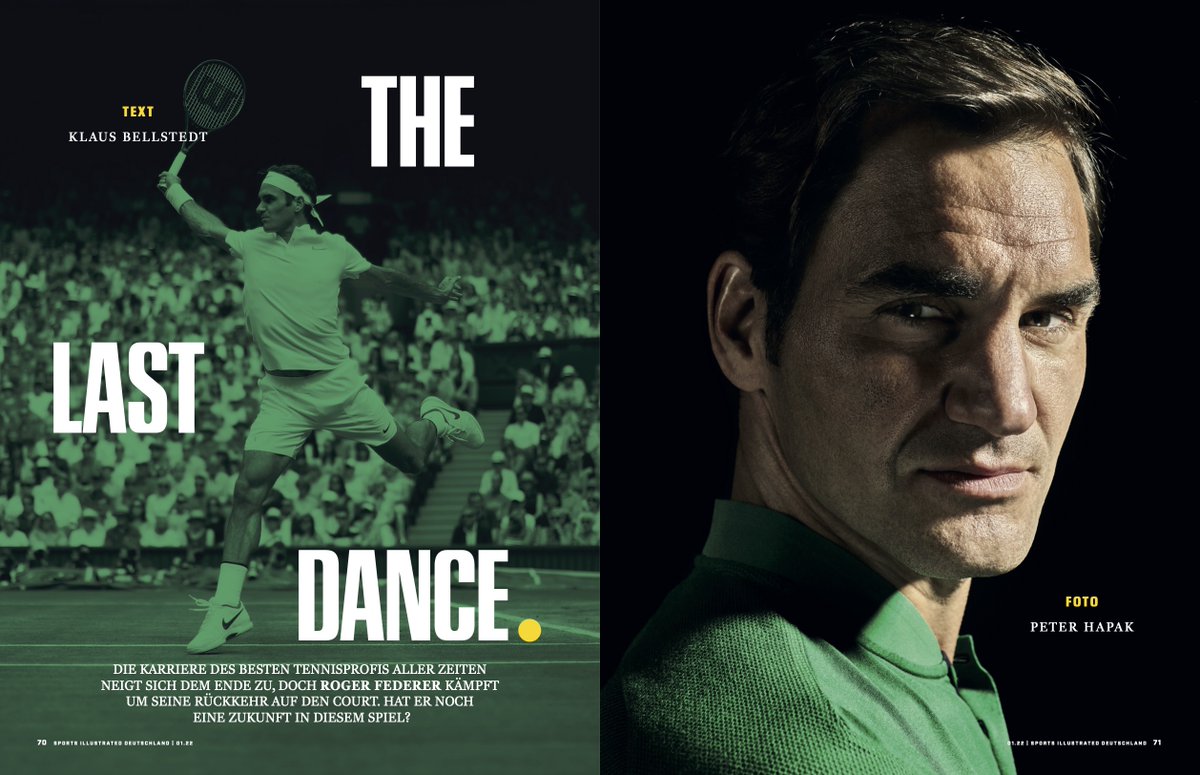 belleamball's tweet photo. Freu mich sehr, einen kleinen Part zur ersten Ausgabe der deutschen Sports Illustrated beigetragen zu haben. Es wurde schließlich ein Stück über Roger #Federer. Mit vielen Einschätzungen und Erinnerungen u.a. von @AlexZverev  und @AlexCorretja74. Print lebt! https://t.co/8R108hMe6A