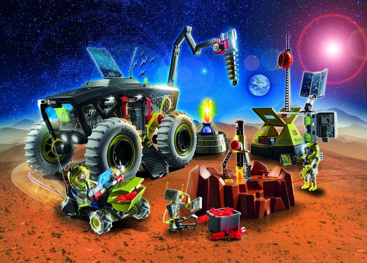 esa's tweet photo. Destination: #Mars!
 
🧑‍🚀👩‍🚀 Are you ready to go on a martian adventure? 

We're proud to work with @playmobil in releasing an ESA Mars Expedition Set - available from 17 December via various retailers 👉 https://t.co/NOycjz4OsN https://t.co/yRug1KMttb