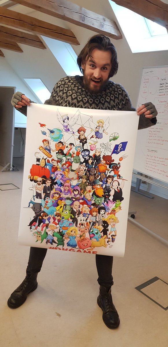 Christmas came early!🎄Thanks to <a href="/Duffadash/">Allan Christophersen</a> and <a href="/WhiteCatGames/">WhiteCatGames</a> for this amazing Christmas gift for the #viborggamedevelopers community! <a href="/viborggameexpo/">Viborg Game Expo 2022 🕹</a> @tinyadonis #dkgame yay!