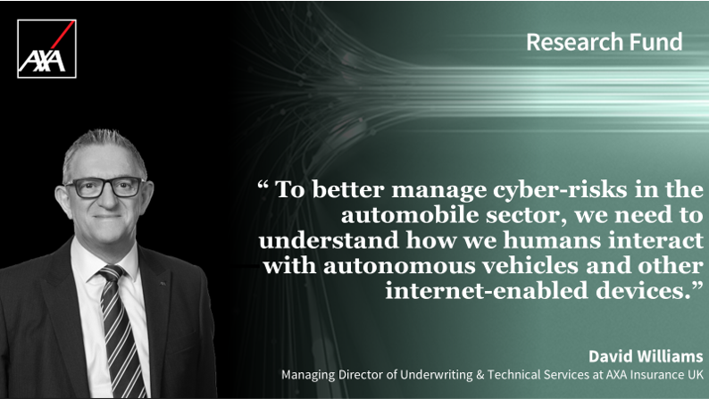 AXAResearchFund's tweet photo. What new challenges are #newtech - such as connected and #autonomousvehicles - bringing into the #insurance business?  
👉 Find out with @AXAUK  @AXADavidW , in our latest publication: #Buildingcyberresilience > https://t.co/l4ABQMr7z5 https://t.co/KOPK1LbkGo