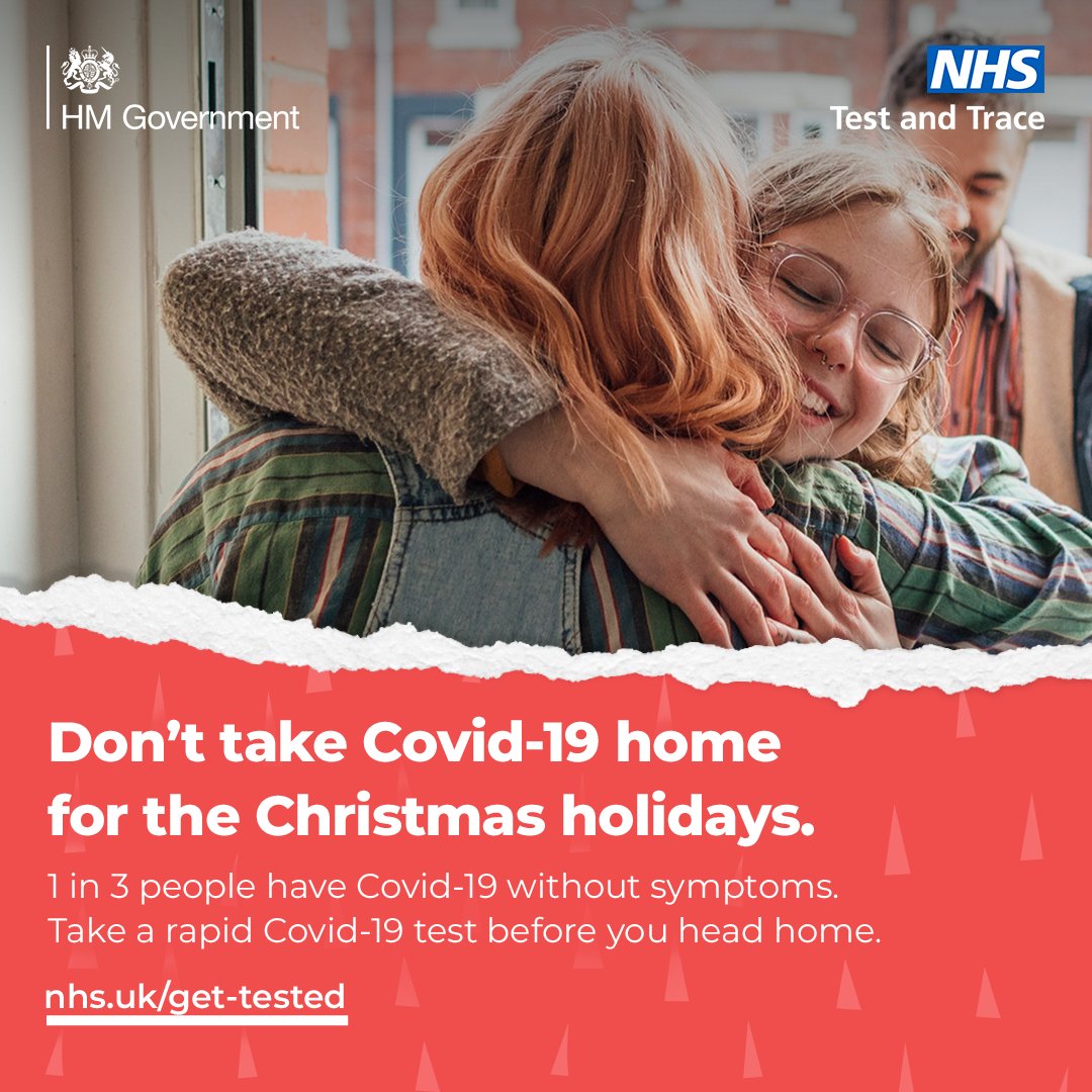 Can't wait to head home this Xmas? 🎄 Don't forget to take a rapid Covid-19 test to keep your friends &amp; family safe <a href="/ukgovofficial/">UK Government</a>

To order a PCR test, click here nhs.uk/get-tested

#Xmas #Christmas #Covid19 #Health #Omicron #NHS #Student #StudentLife
