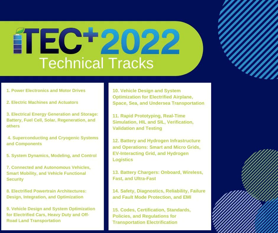 IEEE TEC (@ieeetec) on Twitter photo ITEC+EATS - Call For Papers deadline has been extended to Friday, December 17, get your papers in now, only a few days left. buff.ly/2RzcG0V
#itec_conf, #electricairplanes <a href="/IEEE_AESS/">IEEE AESS</a> <a href="/IEEE_DEIS/">IEEE DEIS</a> <a href="/ieee_ies/">IEEE Industrial Electronics Society (IES)</a> <a href="/ieeeIAS/">IEEE IAS</a> <a href="/itssieee/">IEEE Intelligent Transportation Systems Society</a> <a href="/ieee_pes/">IEEE Power & Energy Society</a> <a href="/IEEEPELS/">IEEE PELS</a> <a href="/IEEESA/">IEEE Standards Association | IEEE SA</a> <a href="/SystemsCouncil/">IEEE Systems Council</a> ITEC+EATS - Call For Papers deadline has been extended to Friday, December 17, get your papers in now, only a few days left. buff.ly/2RzcG0V
#itec_conf, #electricairplanes <a href="/IEEE_AESS/">IEEE AESS</a> <a href="/IEEE_DEIS/">IEEE DEIS</a> <a href="/ieee_ies/">IEEE Industrial Electronics Society (IES)</a> <a href="/ieeeIAS/">IEEE IAS</a> <a href="/itssieee/">IEEE Intelligent Transportation Systems Society</a> <a href="/ieee_pes/">IEEE Power & Energy Society</a> <a href="/IEEEPELS/">IEEE PELS</a> <a href="/IEEESA/">IEEE Standards Association | IEEE SA</a> <a href="/SystemsCouncil/">IEEE Systems Council</a>