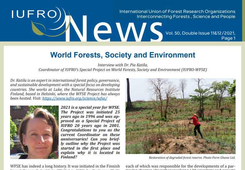intercede_eu's tweet image. Interview with #sincereforests WP4 leader Pia Katila @LukeFinlandInt featured in @IUFRO news this month! 
World #forests #society #environment
👉iufro.org/uploads/media/…