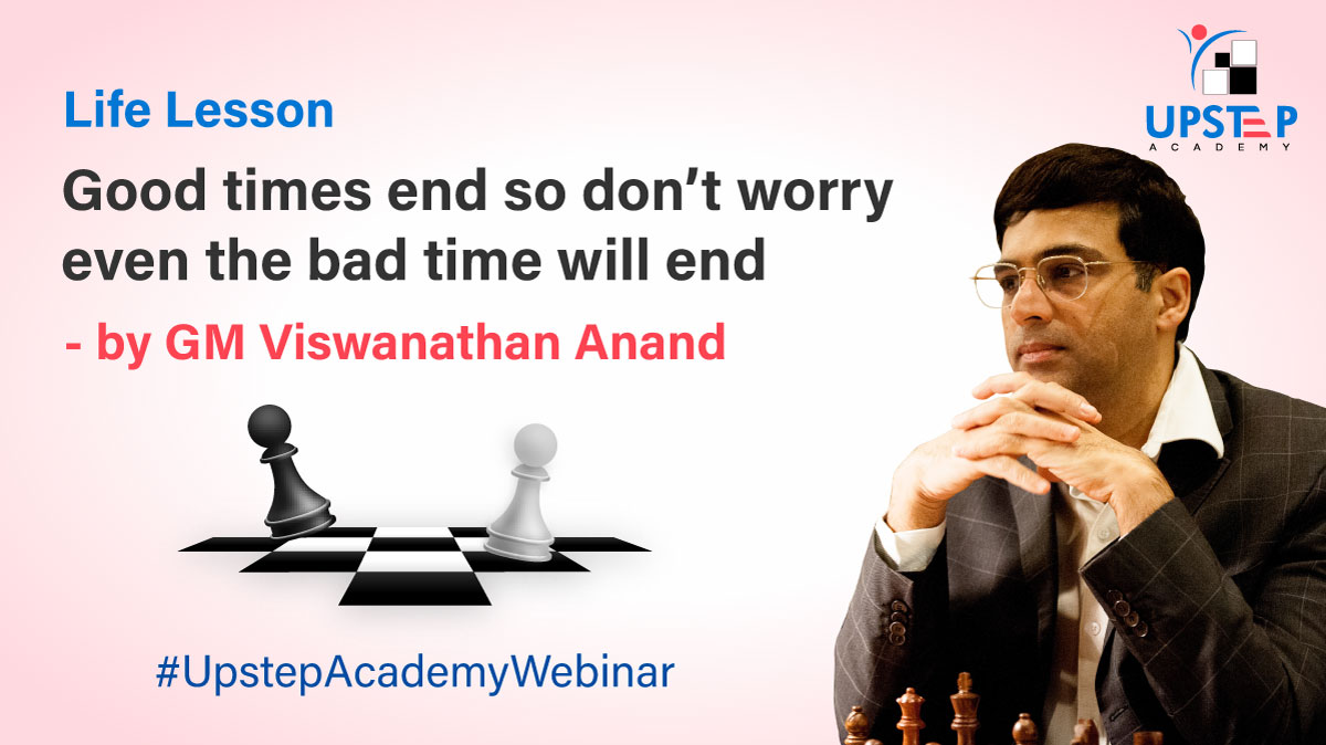 Upstep Academy - Sneak peek - A question asked by one of our students  during our webinar with GM Viswanathan Anand . #UpstepAcademy #chesschild # chess #OnlineChess #learnchess #onlinelearning #didyouknow #chessskill  #chessthoughts #knight #