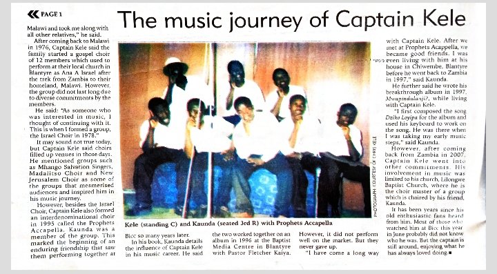 Thanks <a href="/NationOnlineMw/">NationOnline</a> &amp; <a href="/Mkhutche/">Mkhutche Wonderful 🇲🇼</a> for writing it. A story on my longtime friend, Captain Kele, and my story as well. Kele remains an important person in my music career. He nurtured me in those early days. 

FOR MORE: My book can also be found on Amazon: amazon.com/dp/B09M1DCVN6