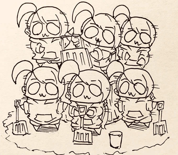 #絵柄が好みって人にフォローされたい
キャラを小さく描いております 