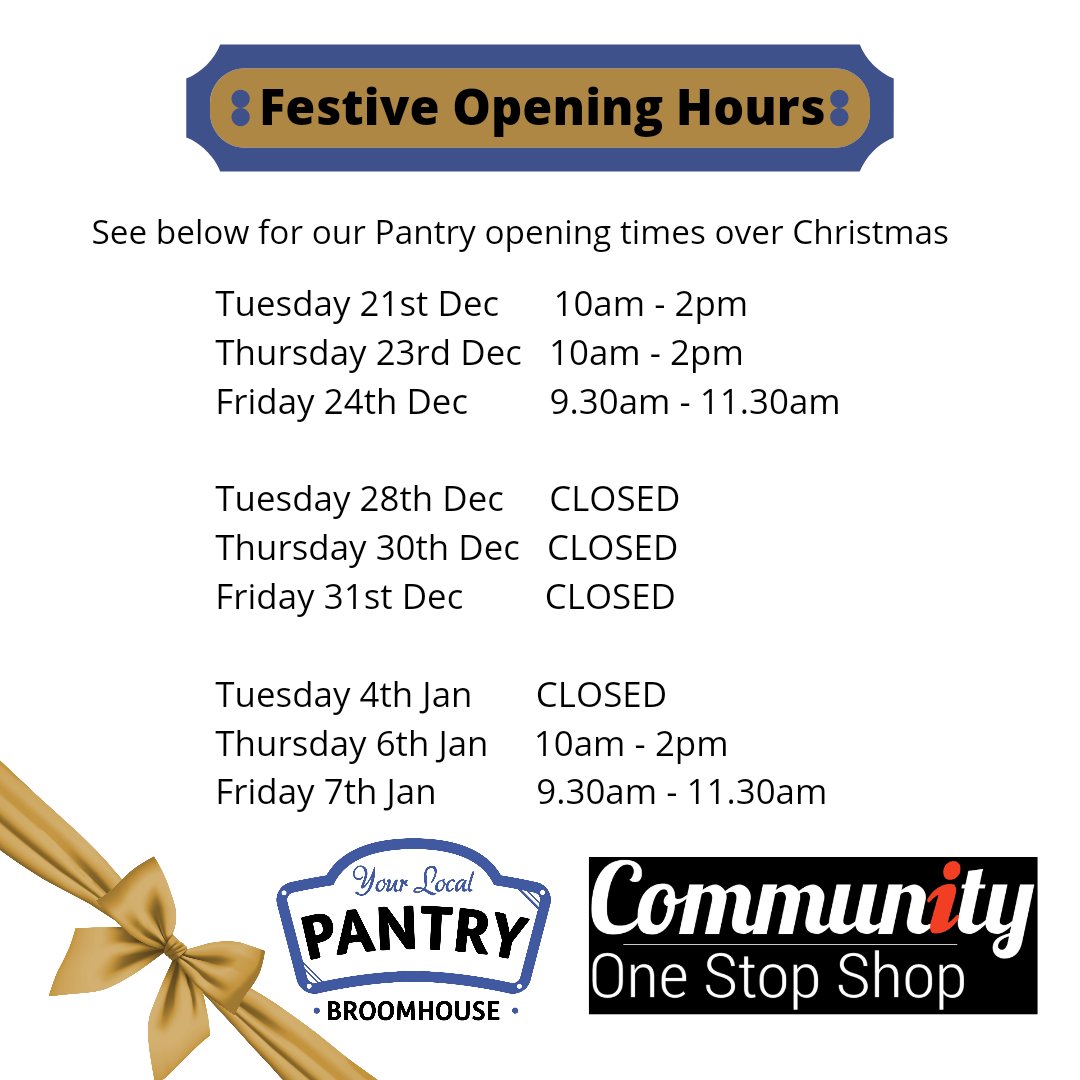 One Stop Community Christmas 2022 Broomhouse Pantry (@Ylpbroomhouse) / Twitter