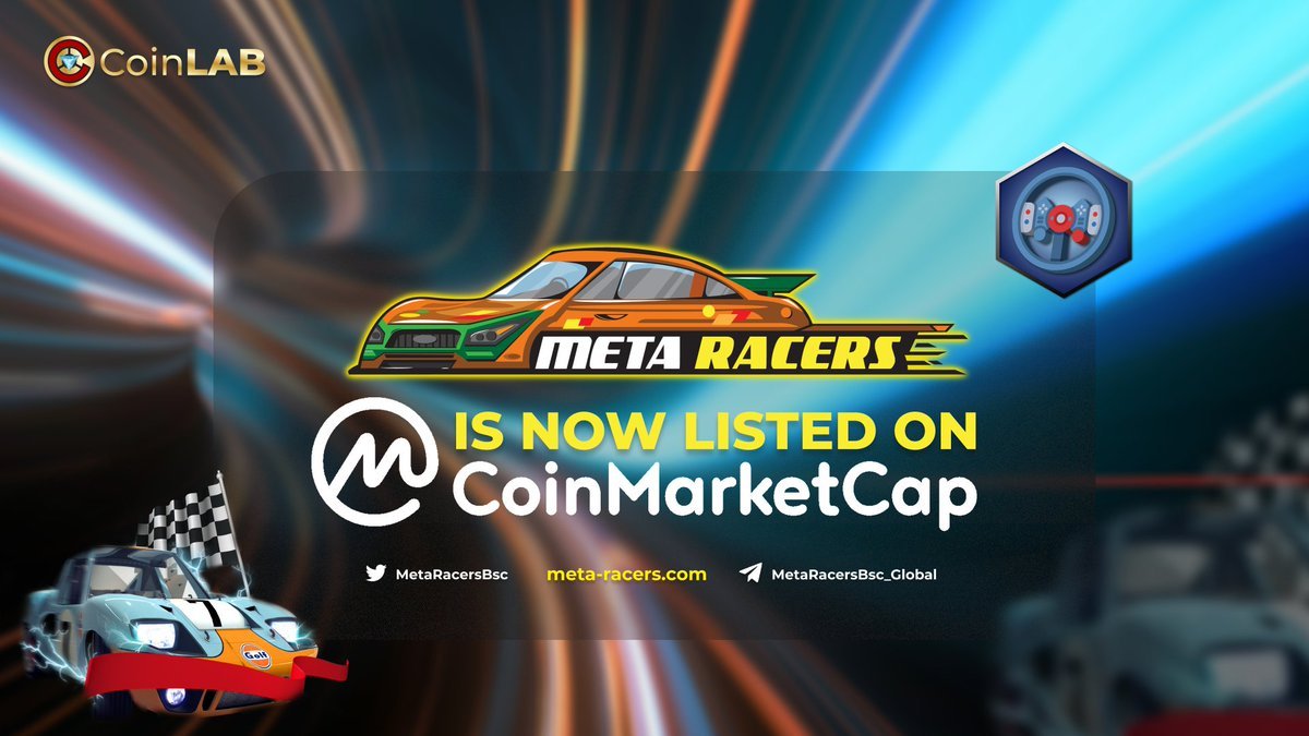 Immthi3ns0n's tweet image. Congratulations on the inclusion of the #Metaracers project on #CoinMarketCap 🎉🎉🎉
🔰You guys can add the $MRS token to your wishlist and update more information.
🔰Details: coinmarketcap.com/currencies/met…
@CoinLAB_Offi @MetaRacersBsc