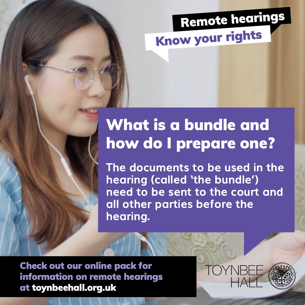 ToynbeeHall's tweet photo. Before your remote hearing, you are responsible for creating a ‘bundle’.
Read our free guidance on what a bundle is and how to prepare one here: https://t.co/uCSIyQB5kO
#KnowYourRights #Remotehearing #Court #Legalprocess #online #Legalinformation #COVID19 #Legal #Remote https://t.co/9ufuuzzvDd
