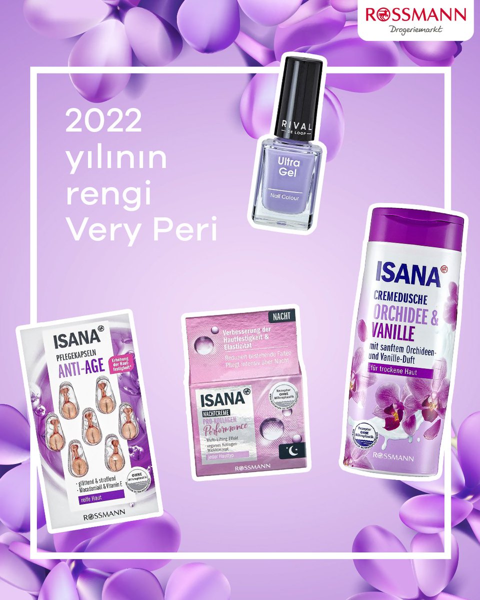 RossmannTurkiye's tweet image. #Pantone2022 rengi Very Peri ile Rossmann&apos;da very iyi hisset! 🌸