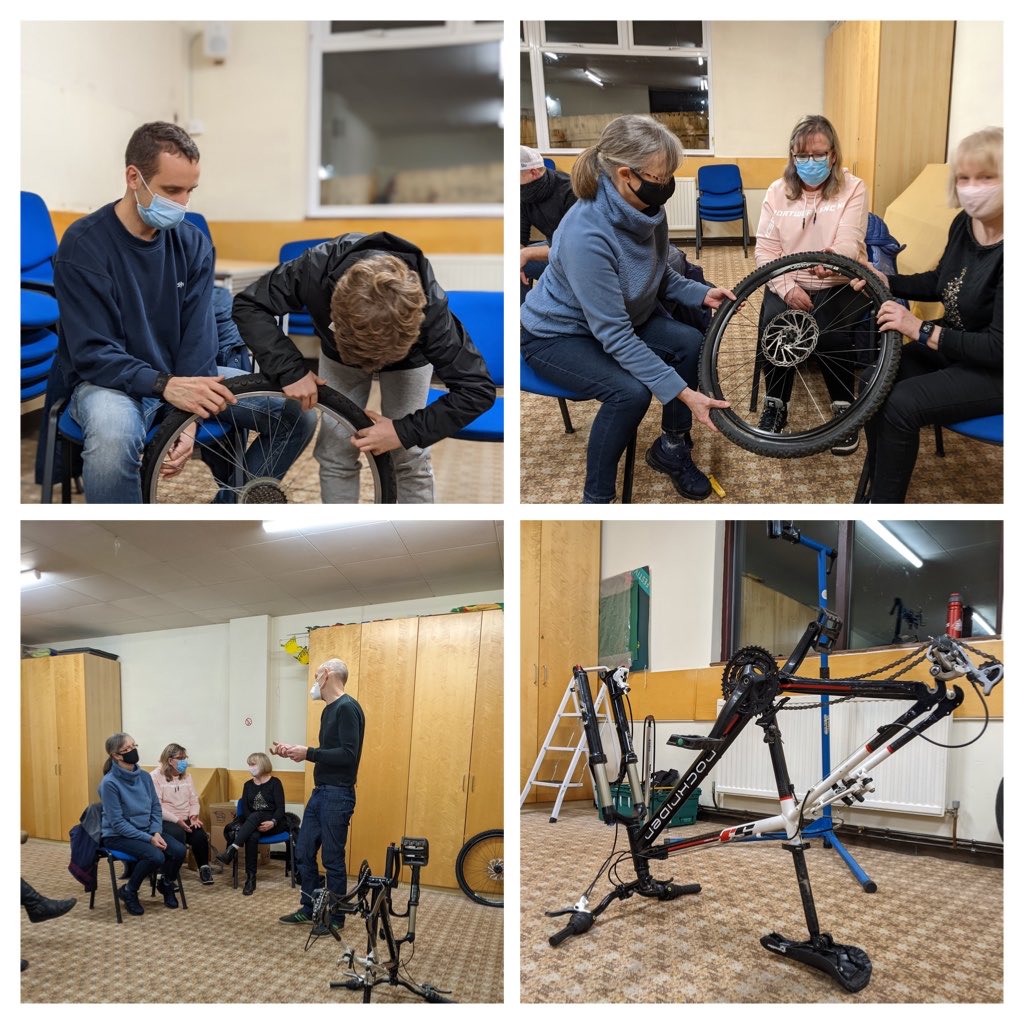 A well-received basic cycle maintenance course delivered to local residents by ⁦<a href="/AllgoodCycling/">AllGood Cycling</a>⁩ on behalf of ⁦<a href="/CycleWilmslow/">CycleWilmslow</a>⁩ yesterday - the second session in two weeks. Maybe we’ll run a more advanced session next year if the demand is there.