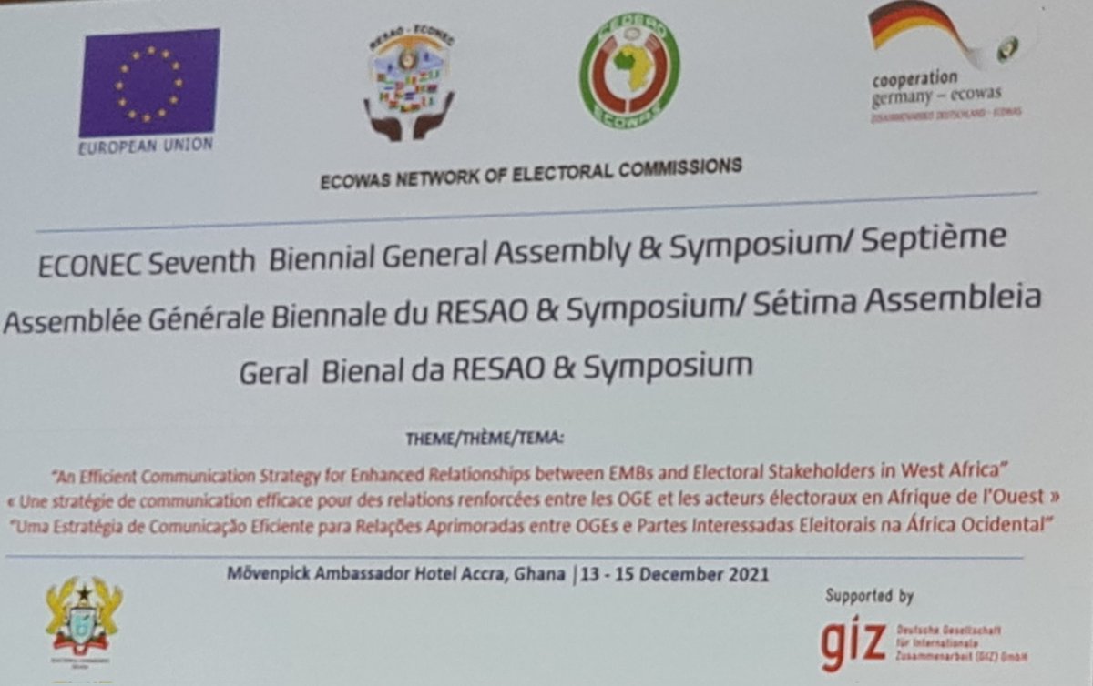 <a href="/macei_ci/">CEI Côte d'Ivoire</a> <a href="/econec_resao/">ECONEC RESAO</a> @OSIWA1 <a href="/PnudNiger/">PNUD Niger</a> <a href="/CENI_Niger/">CENI Niger</a> <a href="/CENI_MALI/">CENI du MALI</a> <a href="/ECESeu/">European Centre for Electoral Support (ECES)</a> <a href="/Cenabenin_info/">CENA BÉNIN</a> <a href="/inecnigeria/">INEC Nigeria</a> <a href="/ecowas_cedeao/">Ecowas - Cedeao</a> Les Dpts Comm. des OGE mbres de la #RESAO se rencontrent à Accra pour partager leurs expériences au cours de la 7ème Assemblée Générale Bienniale <a href="/foscaoci/">Foscao-Ci</a> <a href="/APRNEWS1/">Agence de Presse Régionale</a> <a href="/RegisHounkpe/">Régis Hounkpè</a> <a href="/LdeBassompierre/">Leanne de Bassompierre</a> <a href="/_PierrePinto/">Pierre Pinto</a> <a href="/Cenabenin_info/">CENA BÉNIN</a> <a href="/AFRICA24TV/">#AFRICA24</a> <a href="/AFRICA24MONDE/">Africa 24 Monde</a> <a href="/FRANCE24/">FRANCE 24</a> <a href="/JTAtv5monde/">Le journal Afrique TV5MONDE</a>