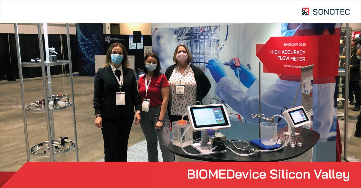 SONOTEC's tweet photo. Some impressions from the #BIOMEDevice #SiliconValley show last week. Thanks to all being involved! #biotech #bioprocessing #pharma #gmp #sonoflow #flowmeter #bubbledetector #sonocheck #sanjose #california #SONOTEC https://t.co/k6GuSPMT8o https://t.co/QDH4a5pzNc