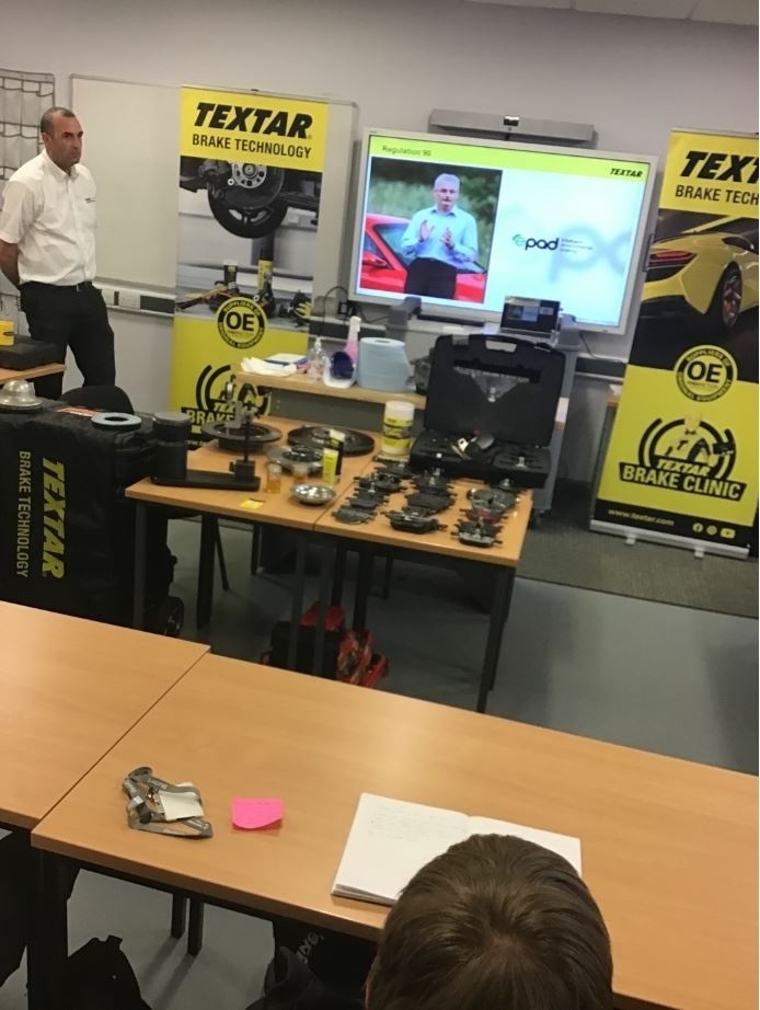 Full-time and Light Vehicle Apprentices from our Motor Vehicle department had a guest speaker in for a Brake Clinic, it was a great opportunity for them all to get technical advice and guidance direct for the manufacturer; this masterclass was delivered by the TMD Friction team.