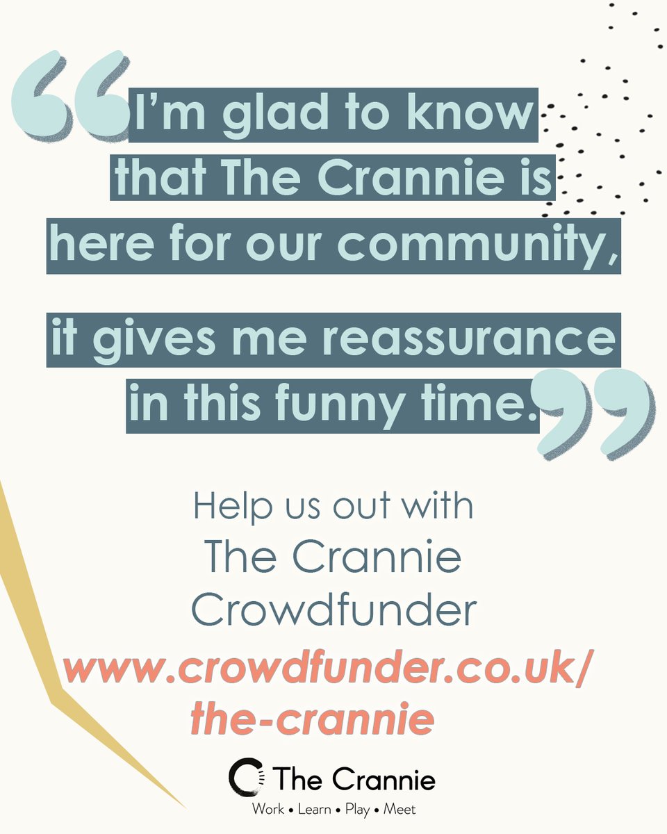 This is what one of our local residents had to say about the support from The Crannie. Support your local community space and help us rebuild community life; donate to The Crannie Crowdfunder! Visit: crowdfunder.co.uk/the-crannie
#edinburghcommunity #supportsmallcharity #supportlocal