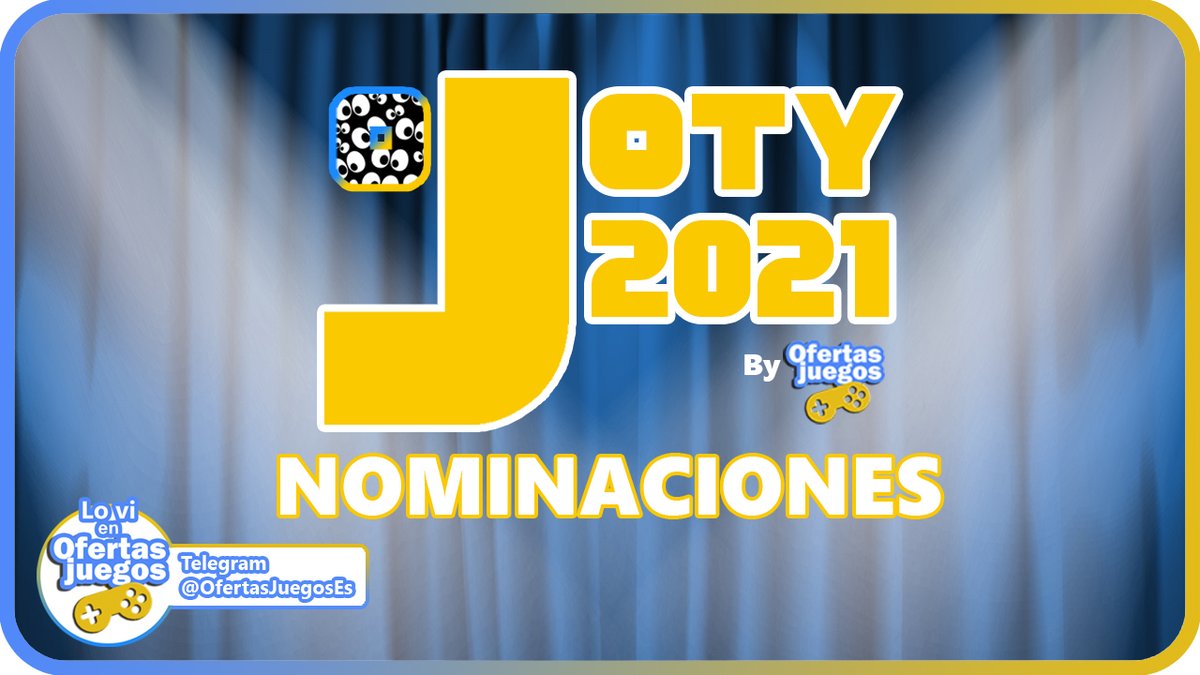 ¡Comienzan las #nominacionesOJOTY2021!
¡Los primeros premios para escoger lo mejor del año de OfertasJuegos!

✅¡Participa desde ya!

forms.gle/6Ky6yHz9tuo3ne…