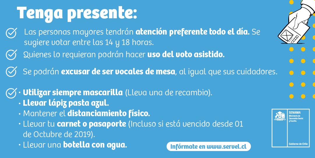 octaviovergara's tweet image. 📌 Quiero invitar a las personas mayores a participar en las #Elecciones2021CL  de este domingo y ejercer su derecho a voto con seguridad y confianza. Recuerden mantener las medidas sanitarias como el uso permanente de mascarilla 😷, mantener distancia social y uso de alcohol gel