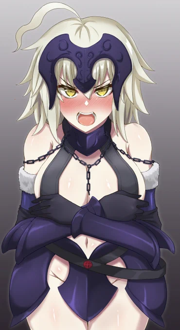 マスターちゃんが邪ンヌに鎧だけ着てってお願いした
「バッカじゃないの?!」(でも着てくれる)
#FGO #FateGO 