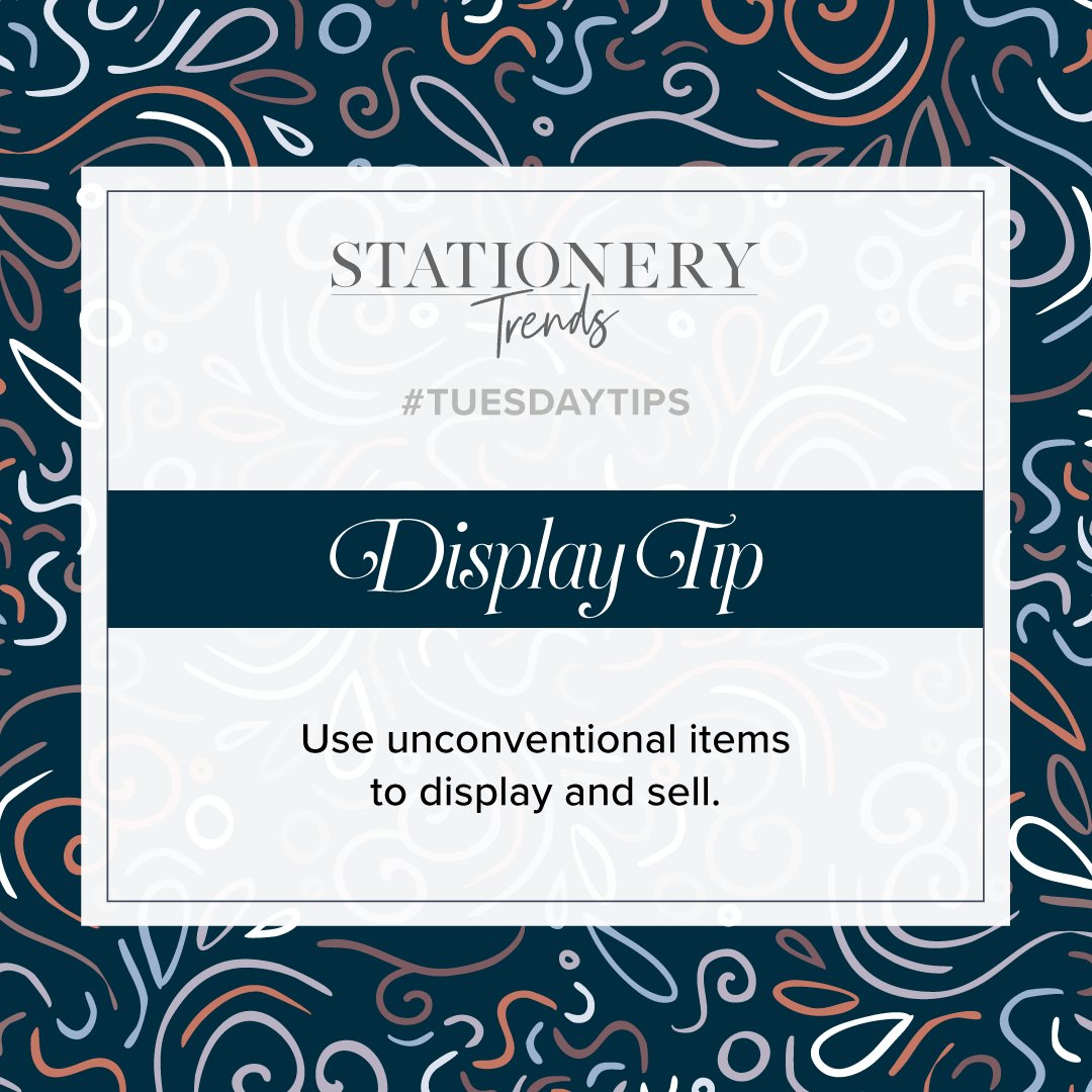 StationeryTrend's tweet image. “Don’t follow the norm…think outside the box...use unconventional items to display and to sell,” Debra Winkler, owner of #VintageMercantile shared. She also suggested rotating displays frequently in order to showcase new offerings. #TuesdayTips #DisplayTip