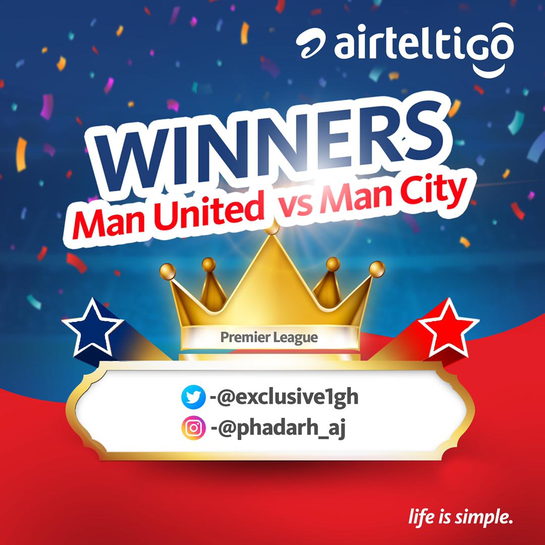 theatghana's tweet photo. Congratulations guys for predicting correctly before the start of 2nd half.
Kindly DM us for your rewards.
#AirtelTigoMatchday #LifeIsSimple #MUNMCI #BAYBAR #UCL #PL #Ghana #RMAINT https://t.co/fF3wJcJQBl