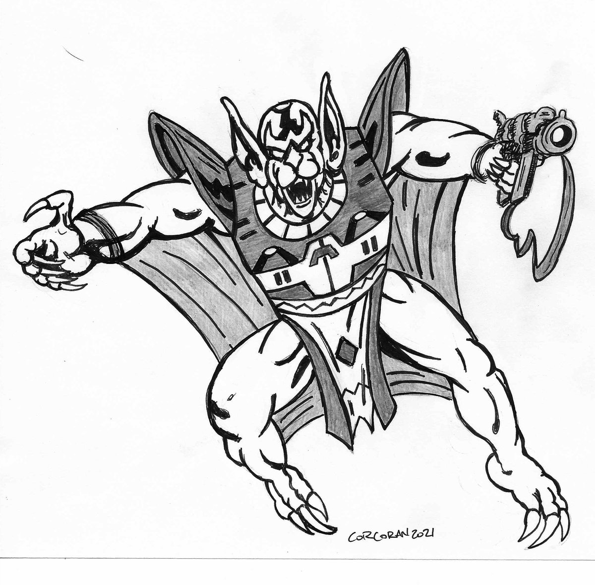 DCinthe1980s's tweet photo. We interviewed indie artist and SKREE fanzine self-publisher, Corey Corcoran, and picked his brain about DC from the 80s (among other cool stuff from that era): https://t.co/p7GV71AJRH

Parademon illustration by Corey Corcoran

#zine #newgods #parademon https://t.co/mcSrXjxzZp
