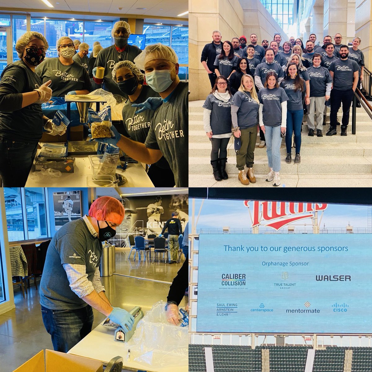 Every child deserves access to food and education. Thank you <a href="/fmsc_org/">Feed My Starving Children</a> and <a href="/TargetFieldEVNT/">Target Field Events</a> for giving us opportunity to fight hunger together to provide a brighter future for the kiddos. #volunteers #fmsc #packatthepark #giving #community