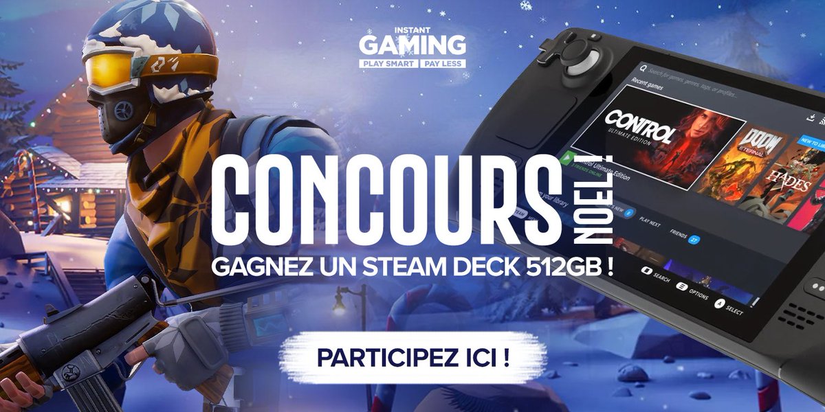 🎁🧡Participe au concours de Noël d'<a href="/InstantGamingFR/">Instant Gaming</a>  pour gagner une Steam Deck 512GB ! #SteamDeckInstantGaming 
👇👇👇
instant-gaming.com/fr/giveaway/CH…