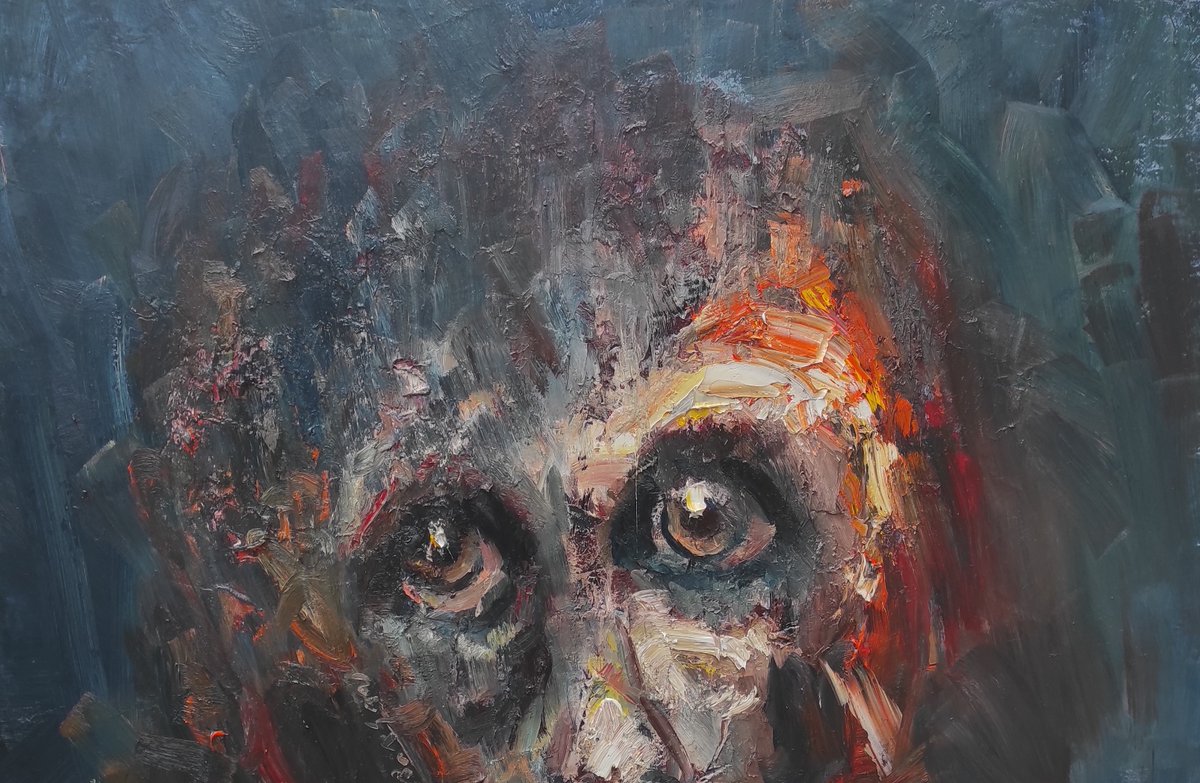 barsancornel's tweet photo. "Pongo" - huile sur panneau en aluminium , 100x150cm https://t.co/9i4lgbV84R