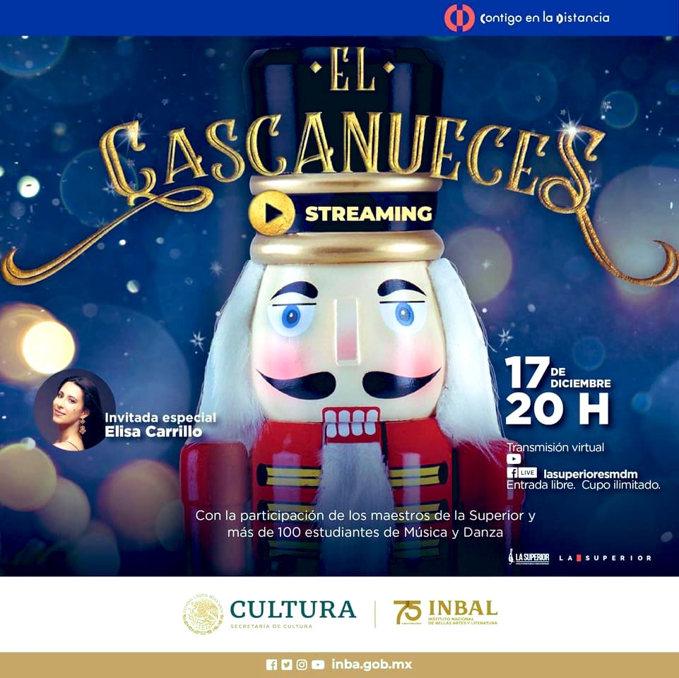 DanzadanceOrg's tweet photo. 1.- #STREAMING #ElCascanueces de #LaSuperior! @lasuperioresmdm @ElisaCarrilloC como Hada de Azúcar! 💂‍♀️ 🐭vía streaming 🎥

🩰 Con la participación de los maestros de La Superior y más de 100 estudiantes de Danza y Música desde casa.
Cont… https://t.co/DFIf5nqfaG