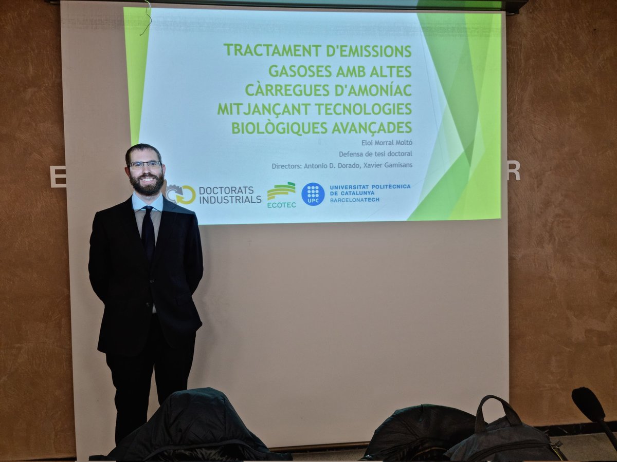 Pioner a la via <a href="/dindustrialscat/">Compte no operatiu</a>, Eloi  Morral Moltó és el 🔝 50 de les tesis llegides. S'inicia amb #CFGS de #química, continua amb un #grausUPC ďenginyeria. Després el màster en enginyeria dels #recursosnaturals i acaba amb el doctorat a la <a href="/upcmanresa/">UPC Manresa</a> Excel•lent cum laude👨‍🎓🏭