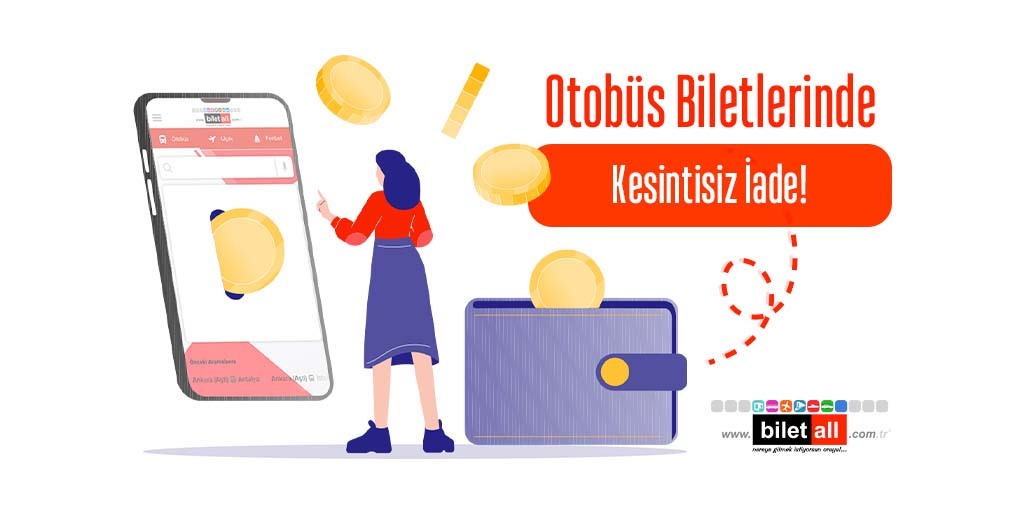 Biletall’da satın aldığınız otobüs biletlerinizi tek butona tıklayarak herhangi bir ücret kesintisi olmadan saniyeler içinde iade edebilirsiniz.🚌❤️ 💵

biletall.com