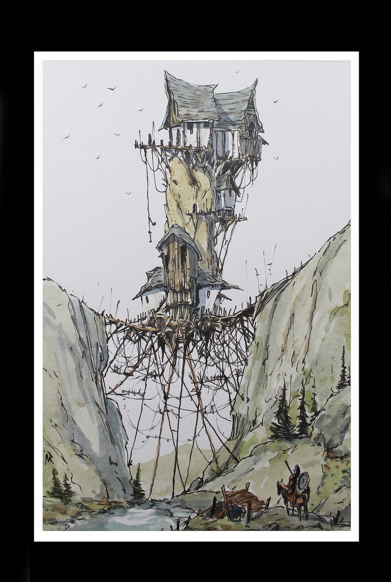 nilrochaart's tweet photo. Mini Art 4.1 x 6.1 inc😛, line and wash, By Nil Rocha
 All image copyright ©
#arch_sketch #lifeofadesigner #dailysketch #sketch_daily #fantasy #architecturedrawing #freehanddrawing #urbansketch #urbansketcher #inkdrawing #archisketch #arqsketch  #sketch_architecture #conceptart https://t.co/eSELXZwnaa