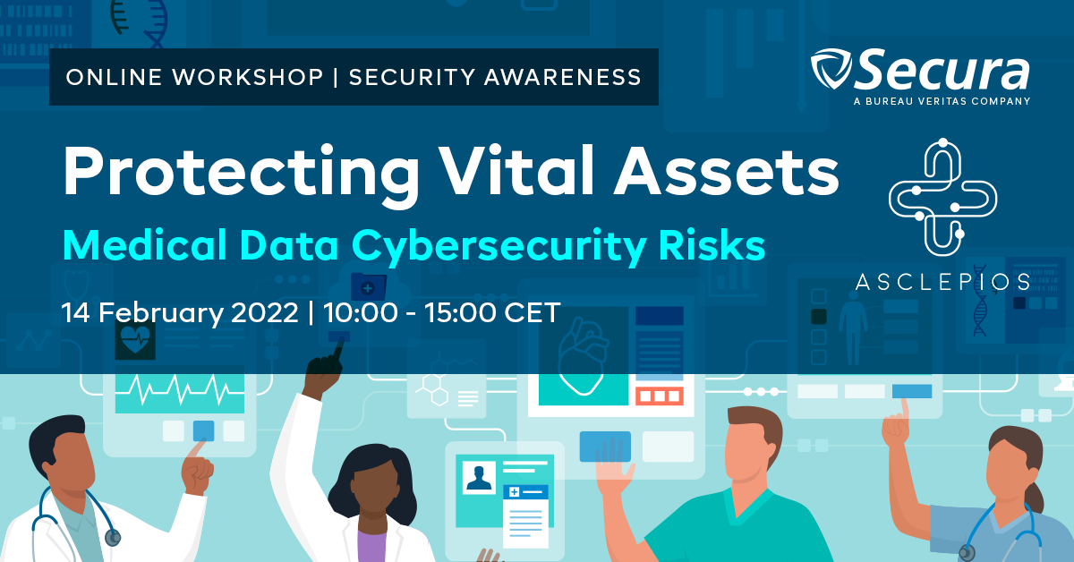 SecuraBV's tweet photo. 🚑 In February, we are hosting an online workshop on the security and privacy of healthcare information together with @Asclepios_H2020.
➡️ Register here: https://t.co/o7tltEIZwy
#Cybersecurity #healthcarecybersecurity #healthcare #asclepios #healthcaredata #gdpr #medicaldata https://t.co/yp4KeCjz3A
