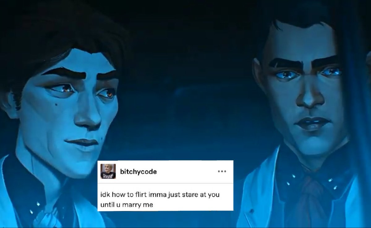 psb019's tweet photo. Viktor every time he looks at Jayce...
#jayvik #vikjayce #Viktor #Jayce #Arcane #meme #tumblr #LeagueOfLegends #textmeme #ship #LOL https://t.co/6TAKOW2yvU