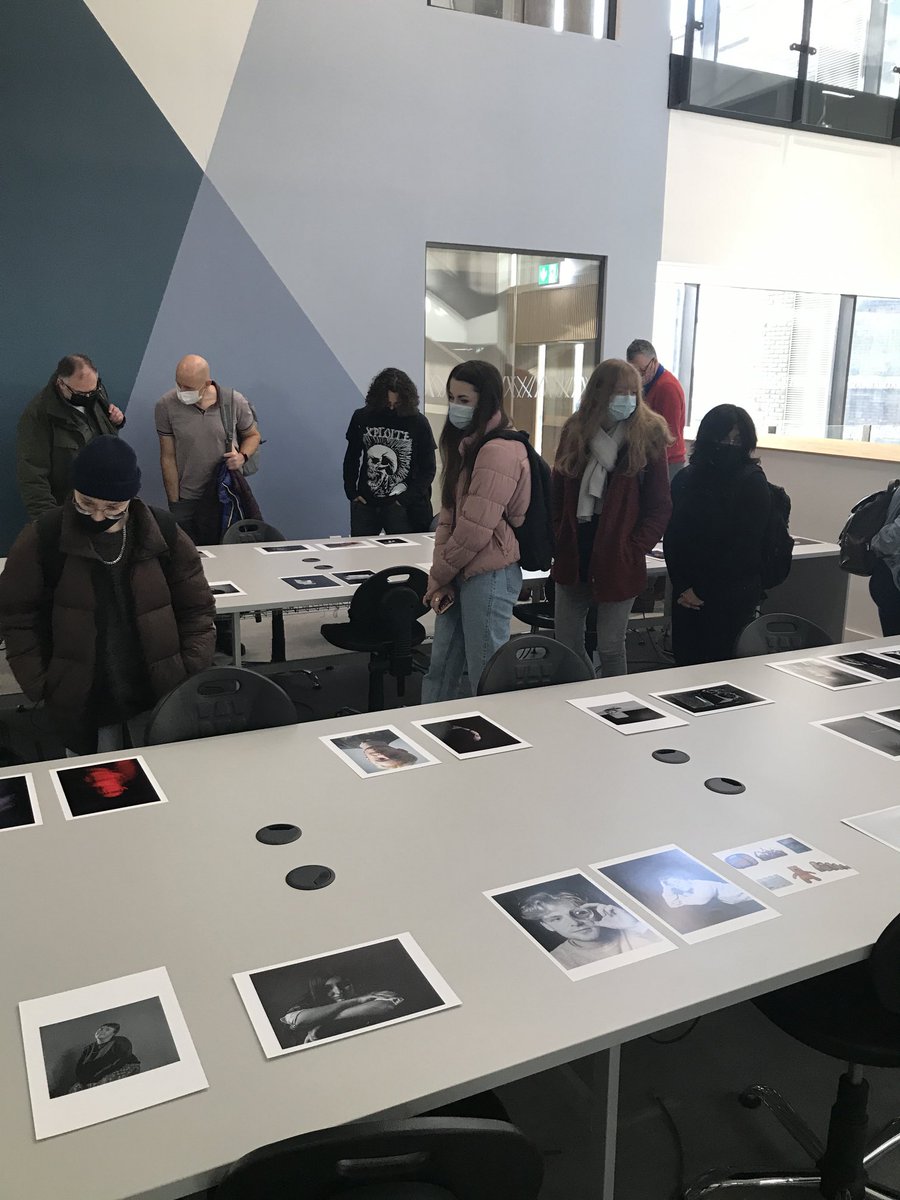 First years reviewing second year end-of-semester prints today ⁦<a href="/WeAreTUDublin/">TU Dublin / OT Baile Átha Cliath</a>⁩ #photography #workinprogress