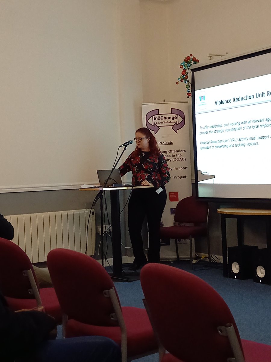 Last week, we held our SY100 event focusing on Peace at <a href="/In2Change1/">In2Change</a> as part of the <a href="/UN/">United Nations</a> <a href="/SDGaction/">UN SDG Action Campaign</a> 🌏

Thank you to High Sheriff of South Yorkshire, <a href="/MartinMckervey/">Martin McKervey</a>, for introducing the event 🗣️

Angela from <a href="/SY_VRU/">South Yorkshire Violence Reduction Unit</a> talking about the causes of violence &amp; their partnership work 🤝