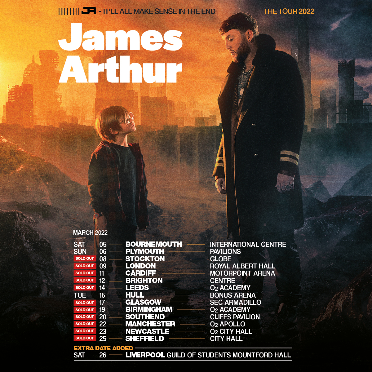 Tour is almost sold out, so we’ve gone and added an extra date for you Liverpool! So excited for these shows. Tickets go on sale this Friday at 9am, pre-sale live from Wednesday 9am. Be quick! 🎟 gigst.rs/JAaps