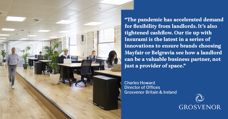 We're proud to become one of the first businesses to partner with <a href="/insurami/">Insurami</a> offering deposit-free leasing to tenants. This innovative partnership sets a new standard for commercial leasing, saving tenants over 95% of upfront deposit costs. grosvenor.com/news-and-insig…