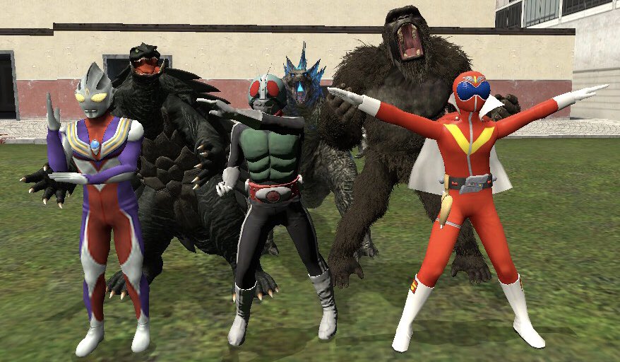 Z Drip Musou Made This For Fun ゴジラ キングコング ガメラ ウルトラマン 仮面ライダー スーパー戦隊 T Co 8m4kbgoes5 Twitter