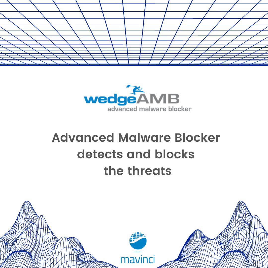 Mavinci_Global's tweet photo. Conventional security appliances require supplemental sandbox solutions to detect advanced threats after they’ve entered the network.
WedgeAMB detects and blocks these threats in real-time, preventing network entry,  For more information please e- mail: sales@mavinci.co.uk
#cyber https://t.co/z1EX1CfB42