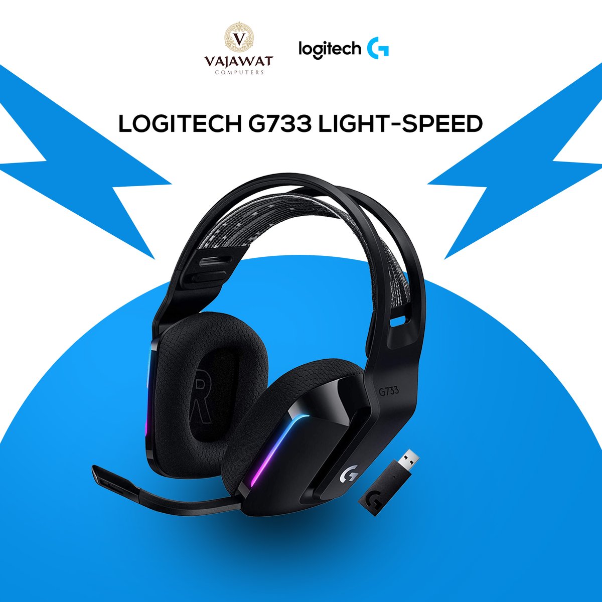 Vajawatcomputer's tweet image. Surprise your gaming setup with the powerful and extremely comfortable Logitech G733 Light Speed Headset.

Buy Now for experiencing Comfort, Noise Free Sound and Powerful Bass while gaming.

Grab it now!!

#logitech #vajawatcomputers #logitechg733 #headset #gamingheadset #gaming