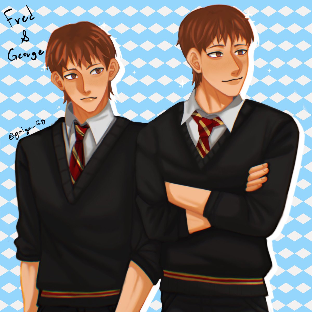 gaiga__GD's tweet photo. #fredweasley #georgeweasly #fanart https://t.co/EqwsYVtxxg