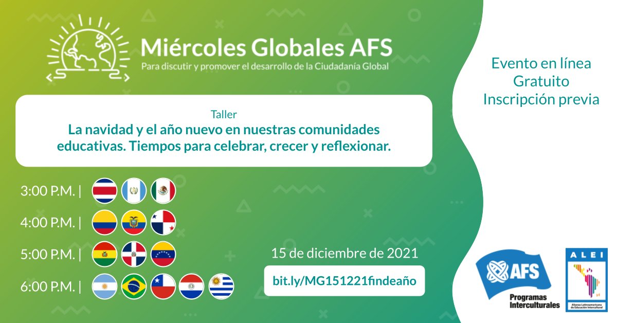 Te esperamos en el taller "La navidad y el año nuevo en nuestras comunidades educativas. Tiempos para celebrar, crecer y reflexionar".

💻 Evento en línea y gratuito.

👉 Inscripción en: bit.ly/MG151221findea…