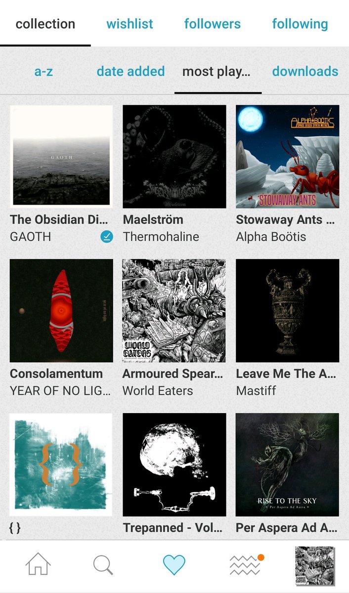 HKalliach's tweet photo. We gave up trying to make a year-end list🙃instead here's our most played on BC, which is probably a more honest reflection anyway - great to see so many mutuals! @Ozymanbootis @worldeaters666 @Mastiffhchc @wearestillaband @Rise2theSky @yonlofficial #Thermohaline #Gaoth #TrepRec https://t.co/Fb2FA0na2F