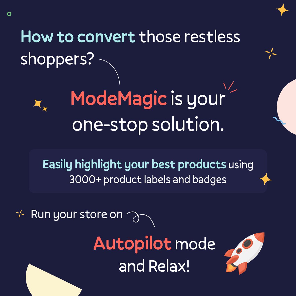 getmasondotio's tweet photo. This week we thought of keeping it simple for you! π
Here's a quick dive into #ModeMagic to help you understand us better.
Convert your restless #shoppers and retain them for life!
Take the 7-day trial today π https://t.co/1iqVUSVw3F
#nocode #automation #shopify #ecommerce https://t.co/CS7DHd1UiS