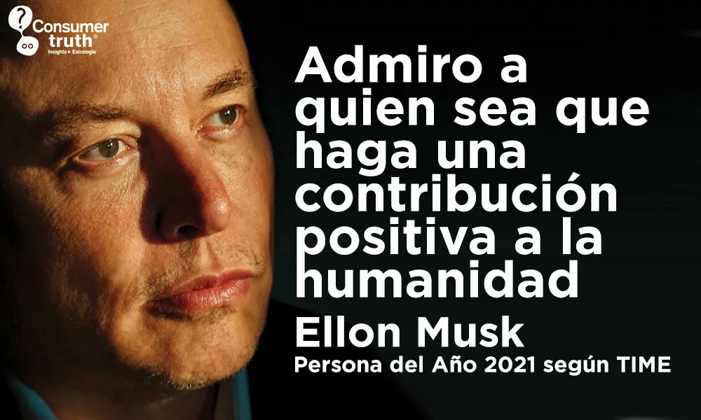 #Insight "Admiro a quien sea que haga una contribución positiva a la humanidad" <a href="/elonmusk/">Elon Musk</a>, Persona del Año 2021 según <a href="/TIME/">TIME</a>, CEO de <a href="/SpaceX/">SpaceX</a> y <a href="/Tesla/">Tesla</a> 
#Innovacion #Disrupcion #Humanidad